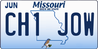 MO license plate CH1J0W
