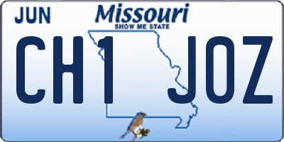 MO license plate CH1J0Z