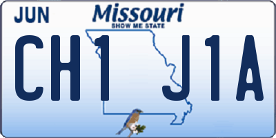 MO license plate CH1J1A