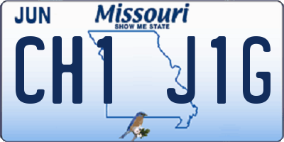 MO license plate CH1J1G