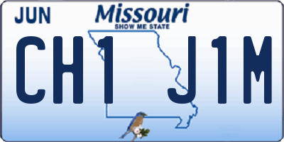 MO license plate CH1J1M