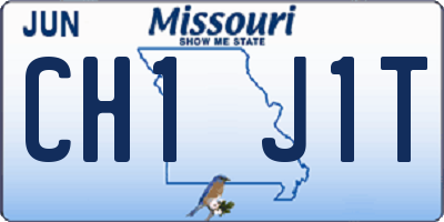 MO license plate CH1J1T