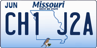 MO license plate CH1J2A