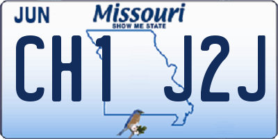 MO license plate CH1J2J