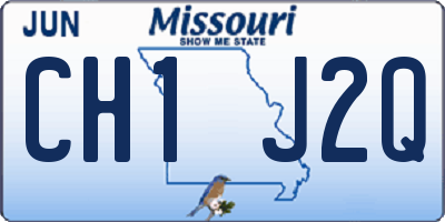 MO license plate CH1J2Q