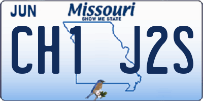 MO license plate CH1J2S