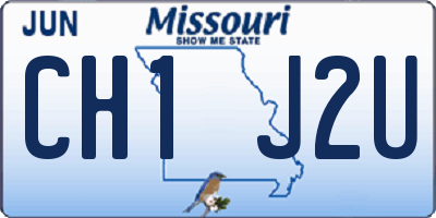MO license plate CH1J2U