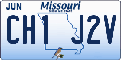 MO license plate CH1J2V
