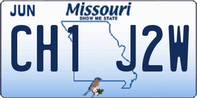 MO license plate CH1J2W