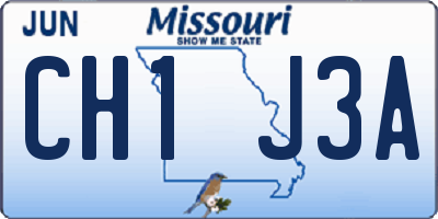 MO license plate CH1J3A