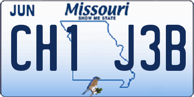 MO license plate CH1J3B