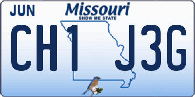 MO license plate CH1J3G