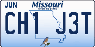 MO license plate CH1J3T