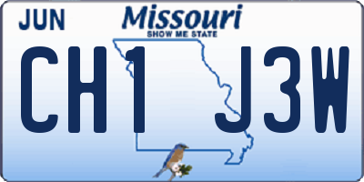 MO license plate CH1J3W