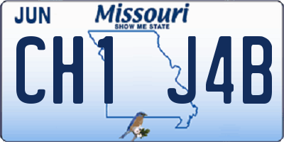 MO license plate CH1J4B
