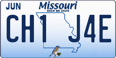 MO license plate CH1J4E