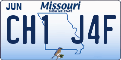 MO license plate CH1J4F