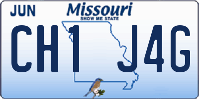 MO license plate CH1J4G