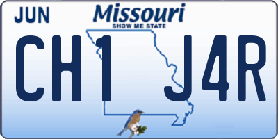 MO license plate CH1J4R