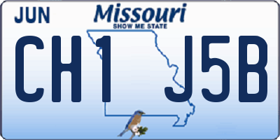 MO license plate CH1J5B