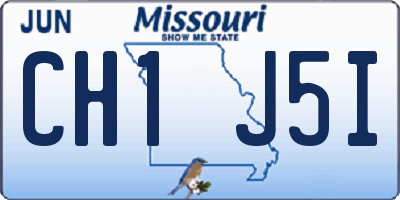 MO license plate CH1J5I
