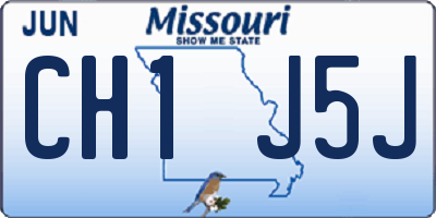 MO license plate CH1J5J