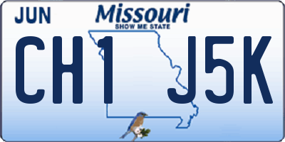 MO license plate CH1J5K
