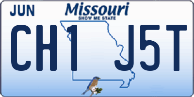 MO license plate CH1J5T