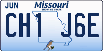 MO license plate CH1J6E
