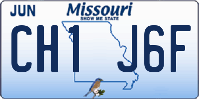MO license plate CH1J6F