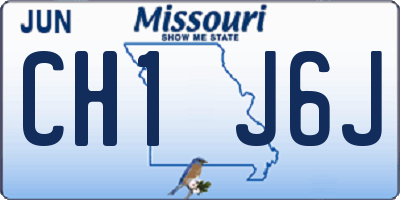 MO license plate CH1J6J