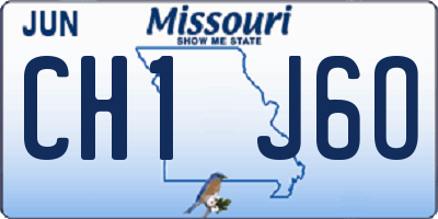 MO license plate CH1J6O