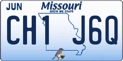 MO license plate CH1J6Q