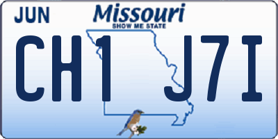 MO license plate CH1J7I