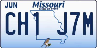 MO license plate CH1J7M