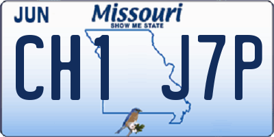 MO license plate CH1J7P