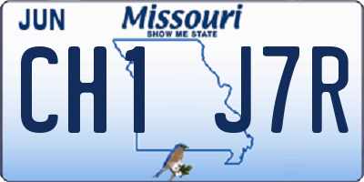 MO license plate CH1J7R