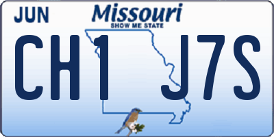 MO license plate CH1J7S