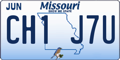 MO license plate CH1J7U