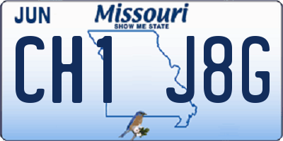 MO license plate CH1J8G