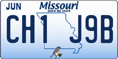 MO license plate CH1J9B