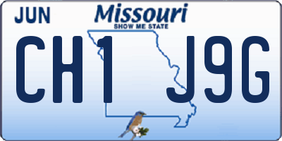 MO license plate CH1J9G