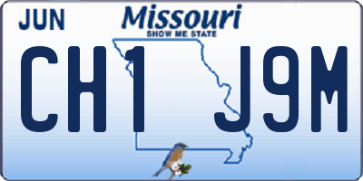 MO license plate CH1J9M