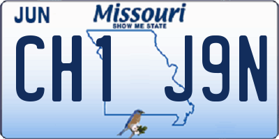 MO license plate CH1J9N