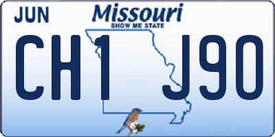 MO license plate CH1J9O