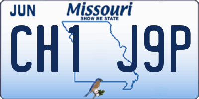 MO license plate CH1J9P