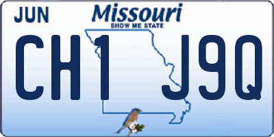 MO license plate CH1J9Q