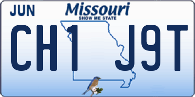 MO license plate CH1J9T