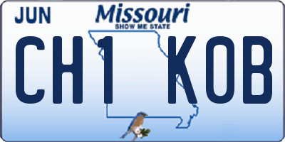 MO license plate CH1K0B