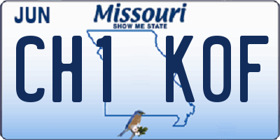MO license plate CH1K0F